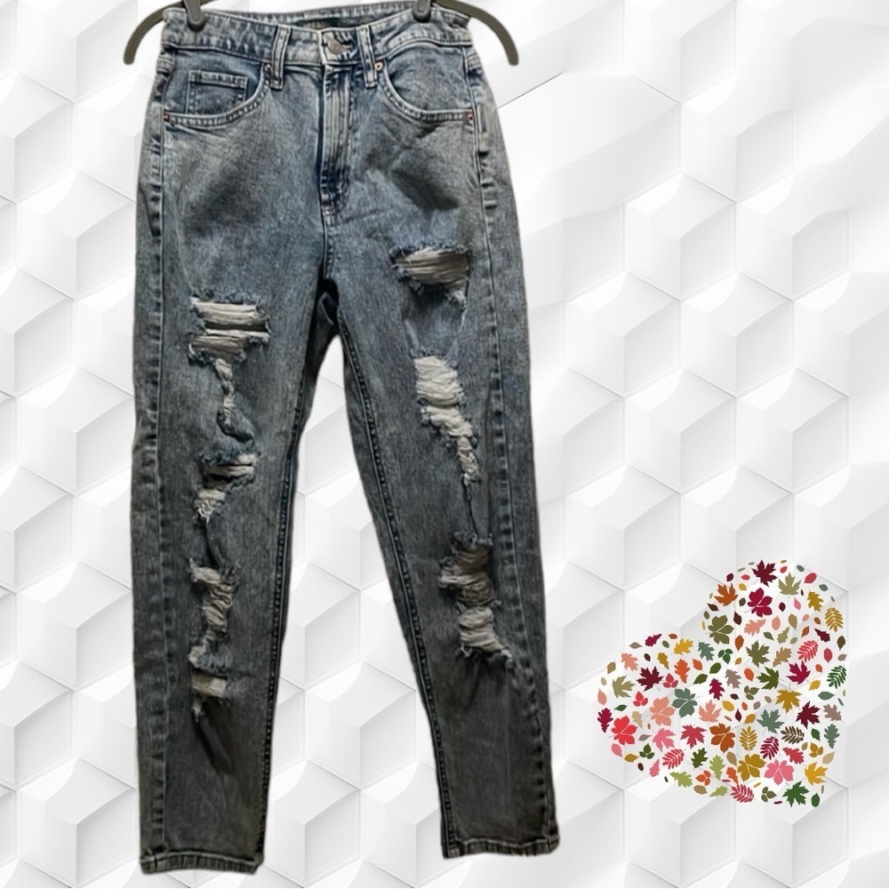 Wild Fable jeans size 2 distressed “mom” style zipper closure and 5 pockets